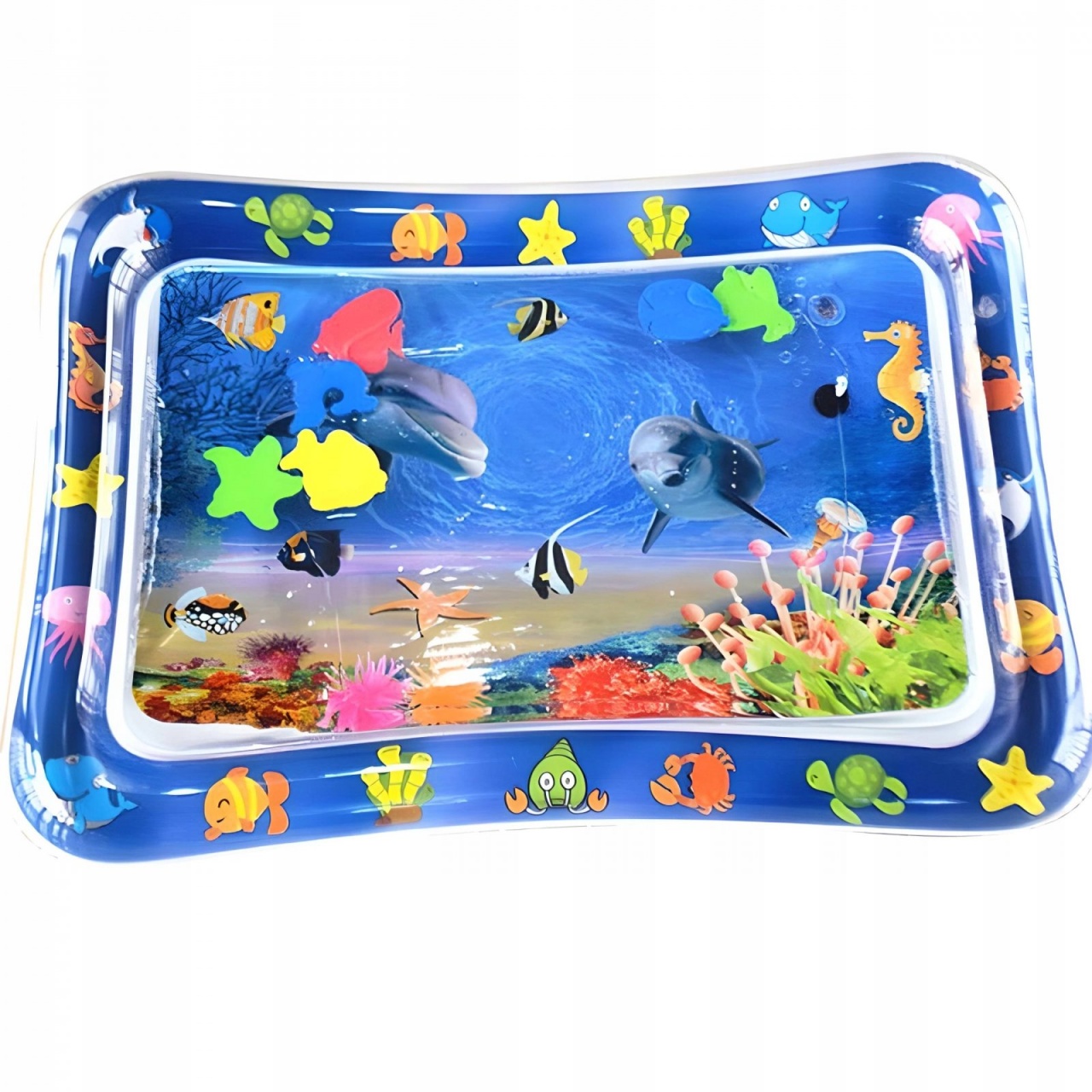 Saltea cu apa pentru bebelusi 70 x 50 cm - Delfinii cu pestisori