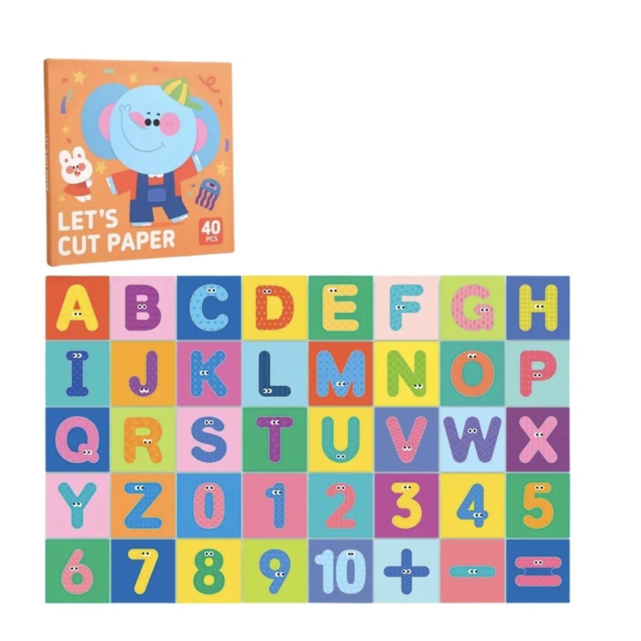 Set 40 carduri pentru decupaj si activitati creative – Alfabet si Cifre