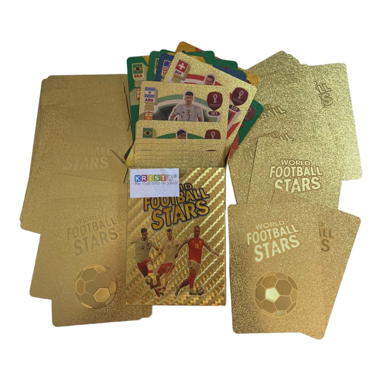 Set 55 cartonase aurii Fotbalisti - World Football Stars - 1 | YEO