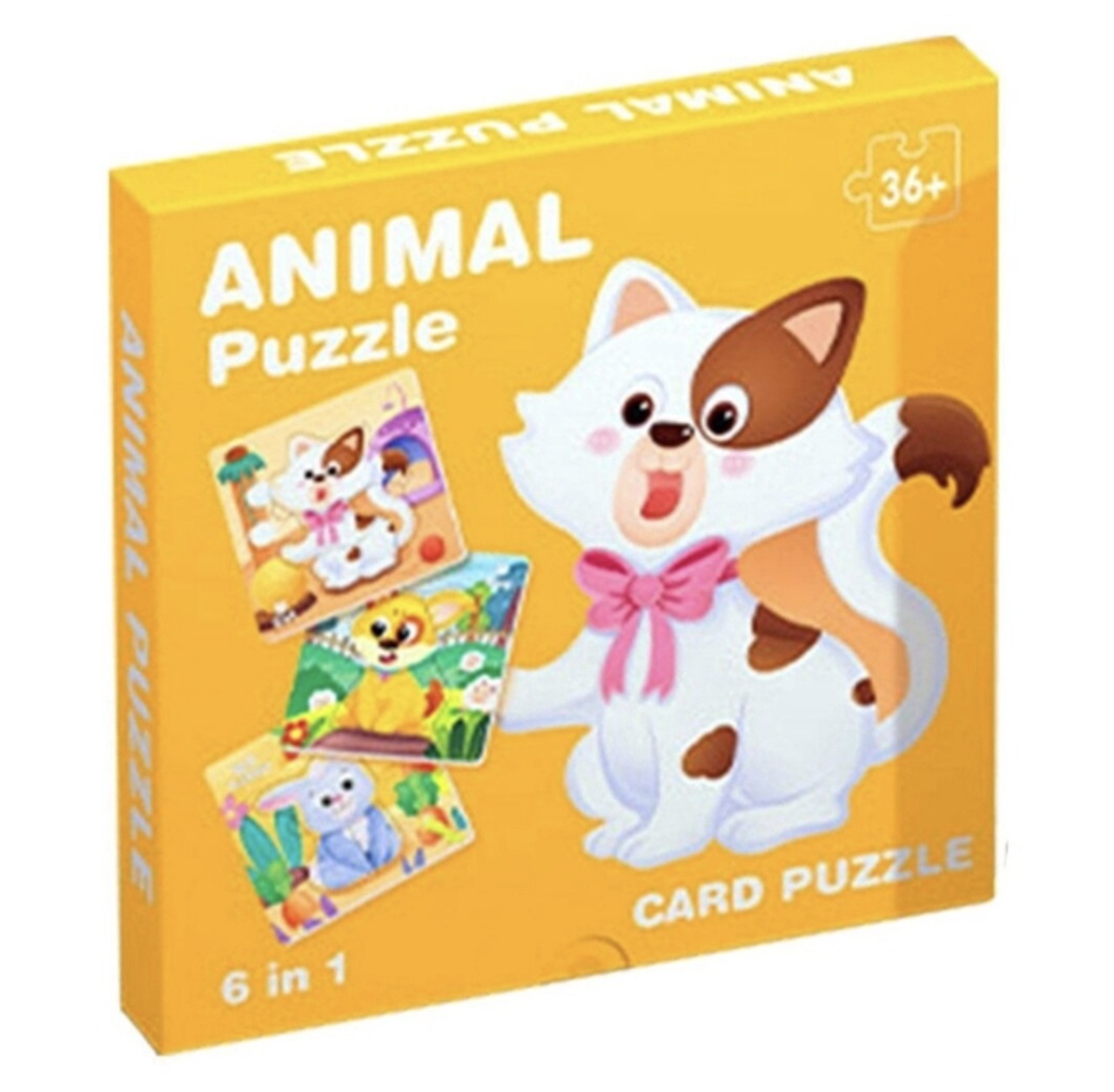 Set 6 Puzzle incastru cu cate 4 piese, Animale - 4 | YEO