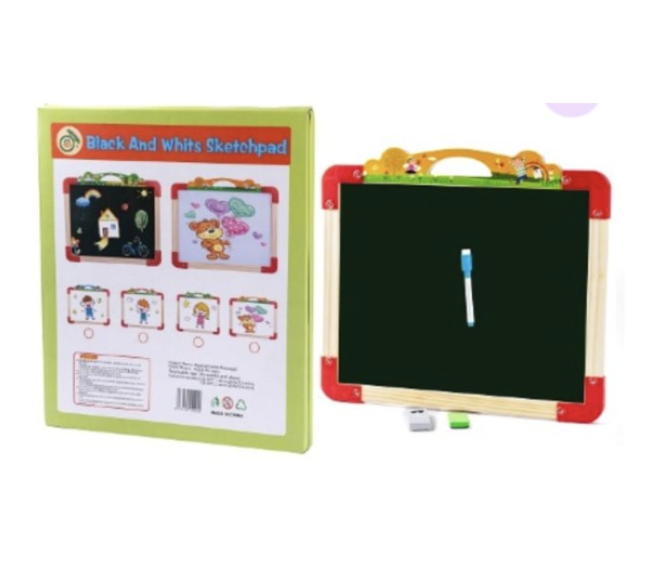 Tabla Montessori multifunctionala cu doua fete, 8009, din lemn - 2 | YEO