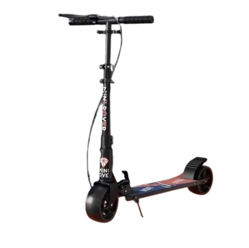 Trotineta pliabila, cadru otel si carbon, cu frana manuala, greutate maxima suportata 100 kg, TR28 Negru - 2 | YEO