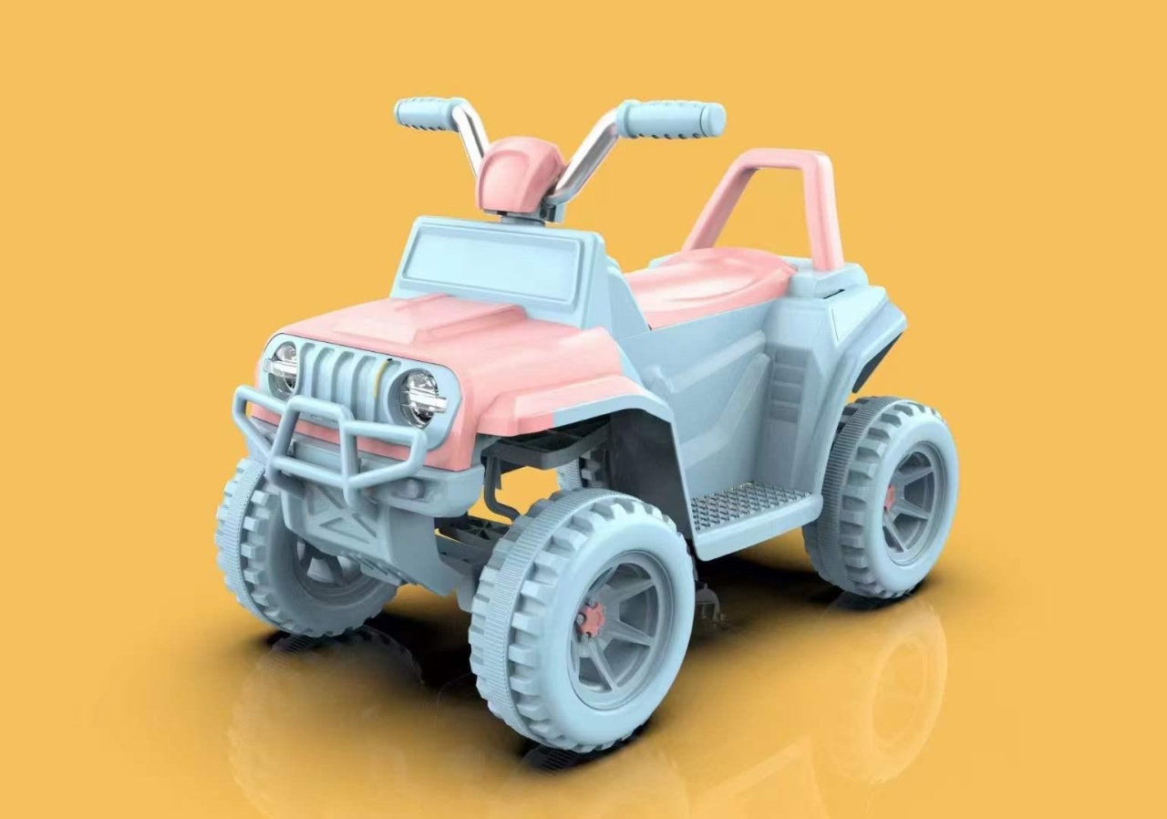 ATV electric pentru copii, 6V, 1 motor, 4188, bleu - roz Krista - 1 | YEO