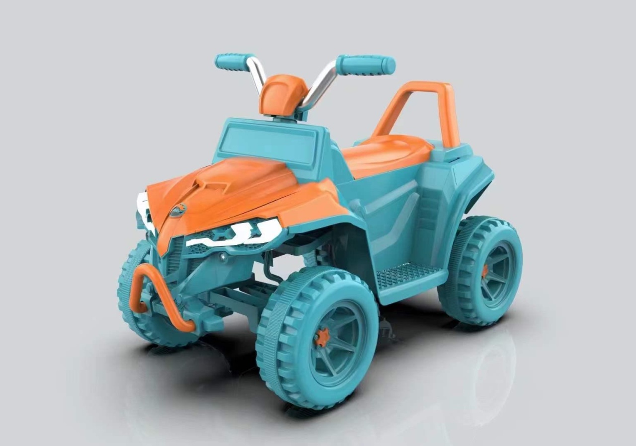 ATV electric pentru copii, 6V, 1 motor, 4188, verde - portocaliu Krista - 1 | YEO