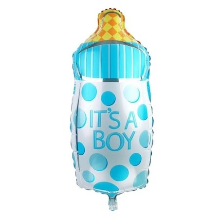 Balon din folie pentru petrecere Biberon, It\'s a Boy, Bleu, 75 cm