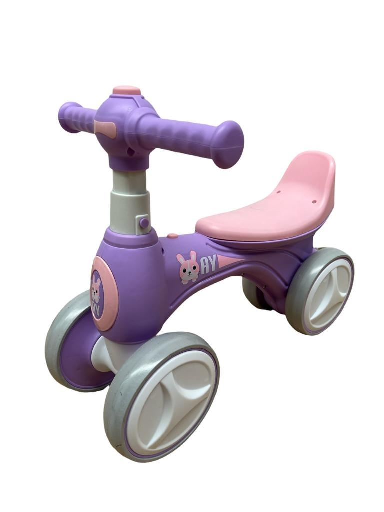 Bicicleta fara pedale pentru copii mici 1-3 ani, cu 4 roti, 211AY roz - 1 | YEO