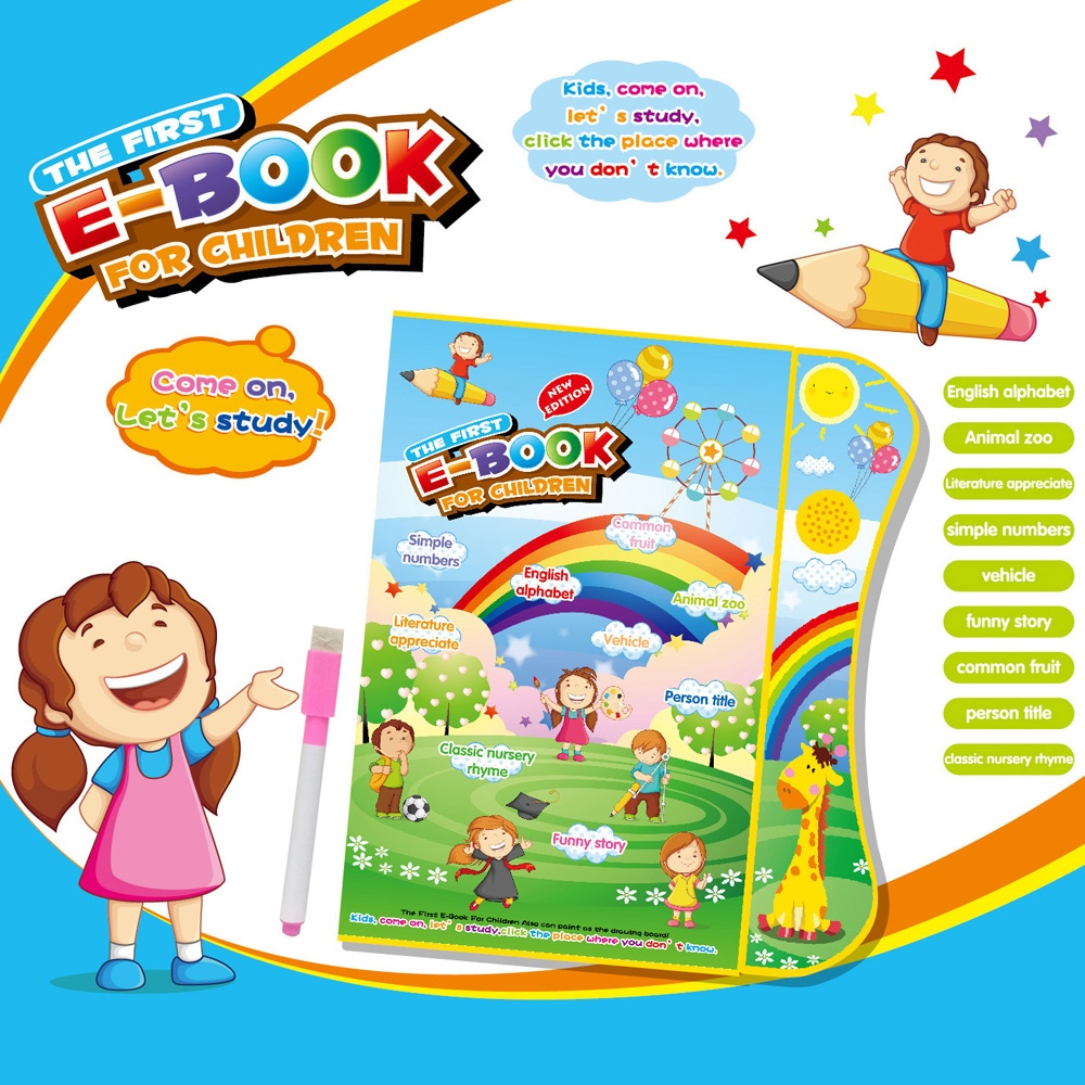 Carte Interactiva, First E-book, cu sunete, in limba engleza - 3 | YEO