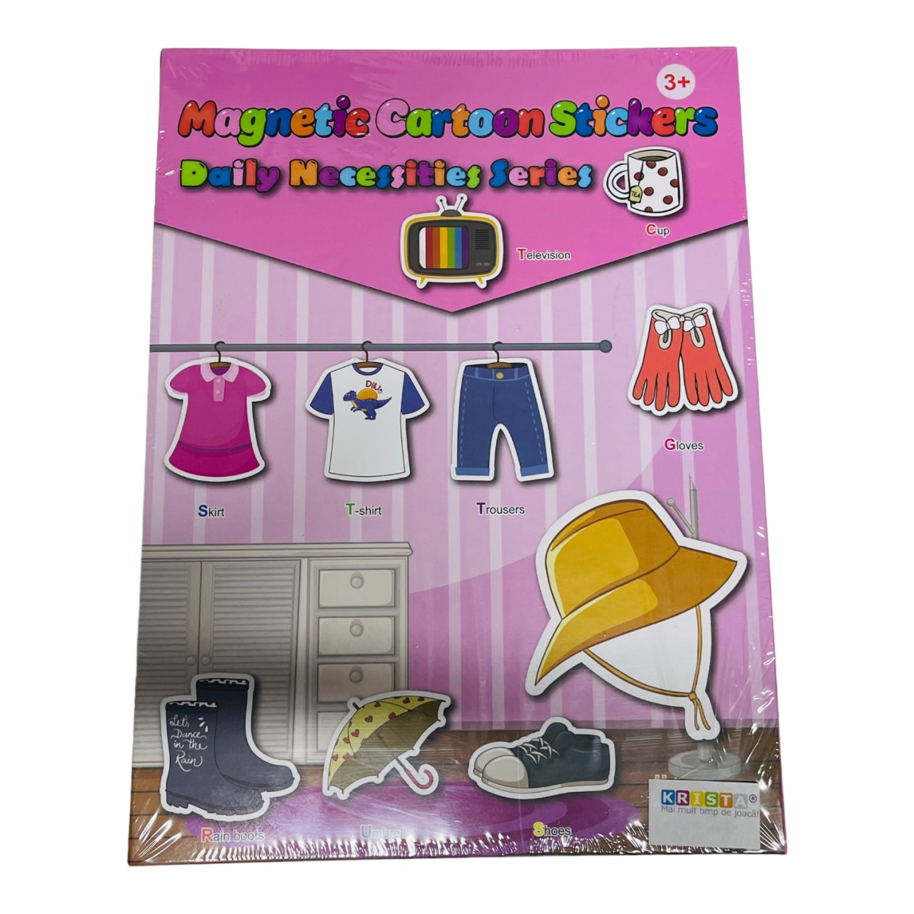 Carte magnetica cu activitati educative, cu piese puzzle si tablita de scris magnetica, cu marker, Activitati zilnice