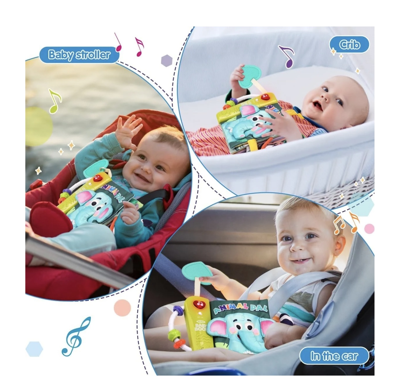 Carte Senzoriala Muzicala Bebelusi – Animal Pal - 3 | YEO