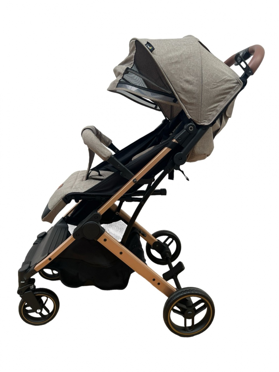 Carucior sport pliabil, tip troller, cu suspensii si husa picioare, C9 crem - 2 | YEO