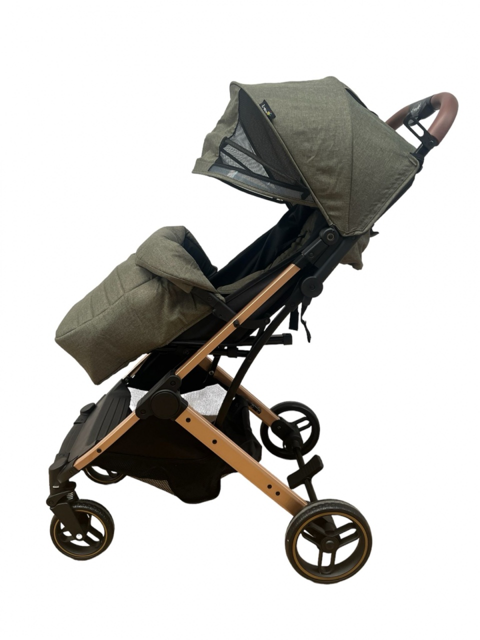 Carucior sport pliabil, tip troller, cu suspensii si husa picioare, C9 verde - 3 | YEO