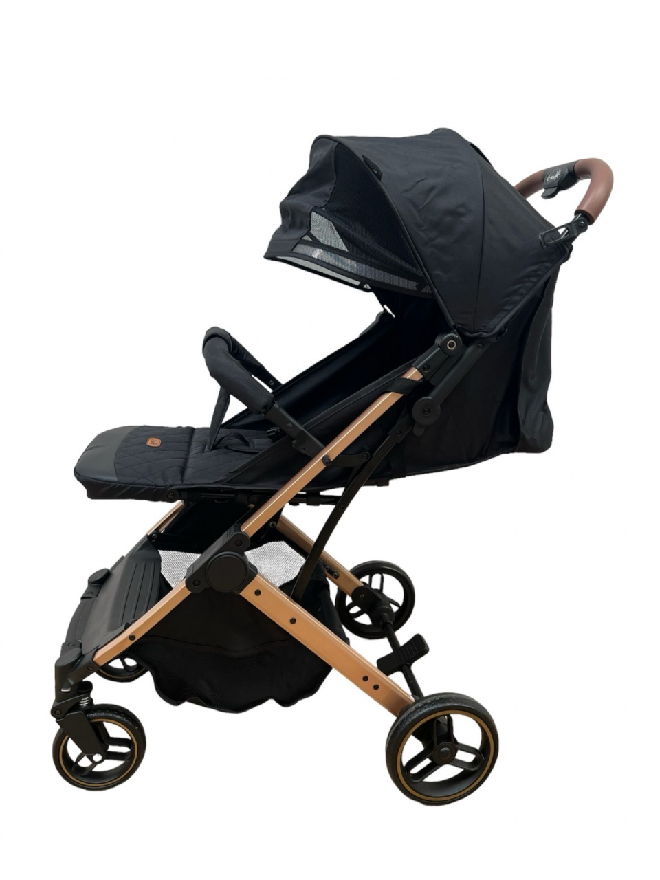 Carucior sport pliabil, tip troller, cu suspensii si husa picioare, C9 negru - 3 | YEO