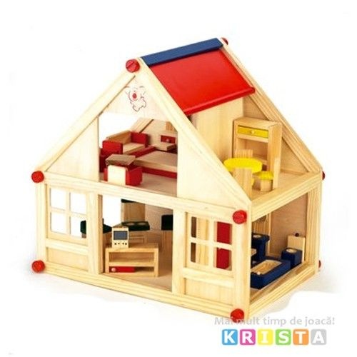 Casuta Familiei De Papusi Din Lemn - 4 | YEO