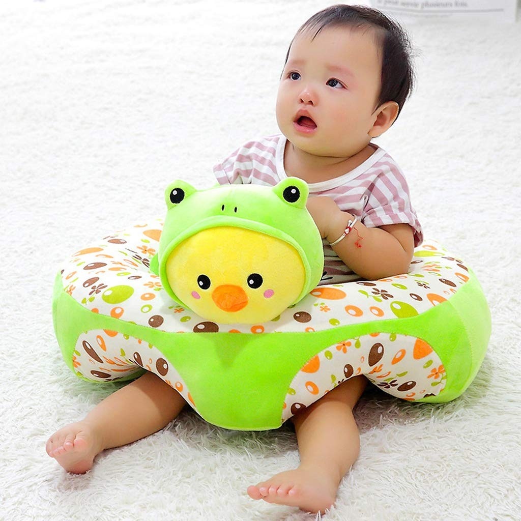 Fotoliu Baby Smile Animalute Invat Sa Stau In Fundulet 45 cm, Puisorul verde - 1 | YEO