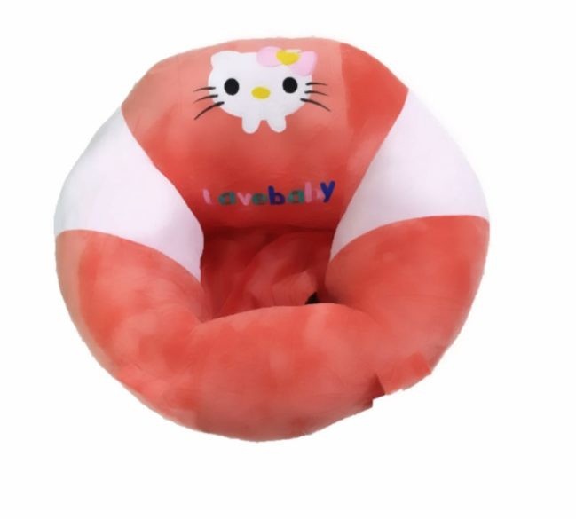 Fotoliu Bebe LovelyBaby Invat Sa Stau In Fundulet XXL 60 cmn - Hello Kitty corai/roz