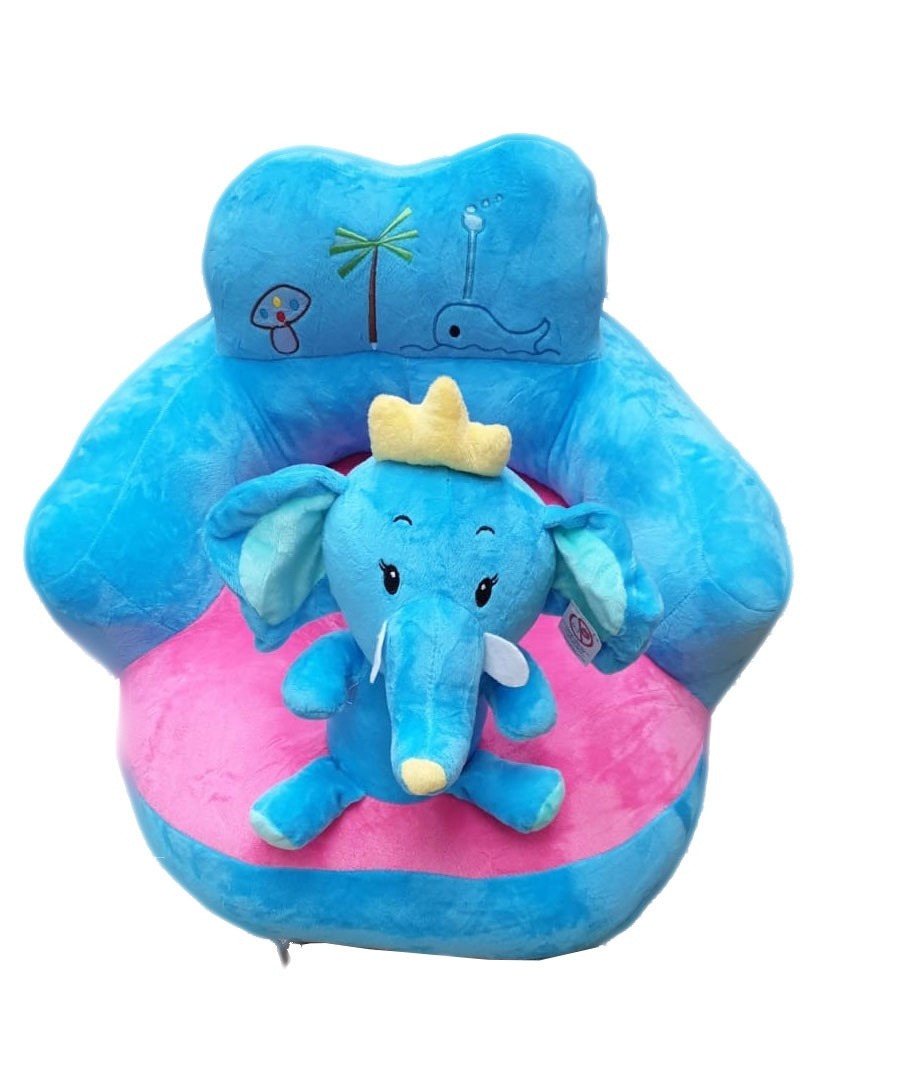 Fotoliu maxi bebe din plus cu spatar - Regele Elefant Bleu