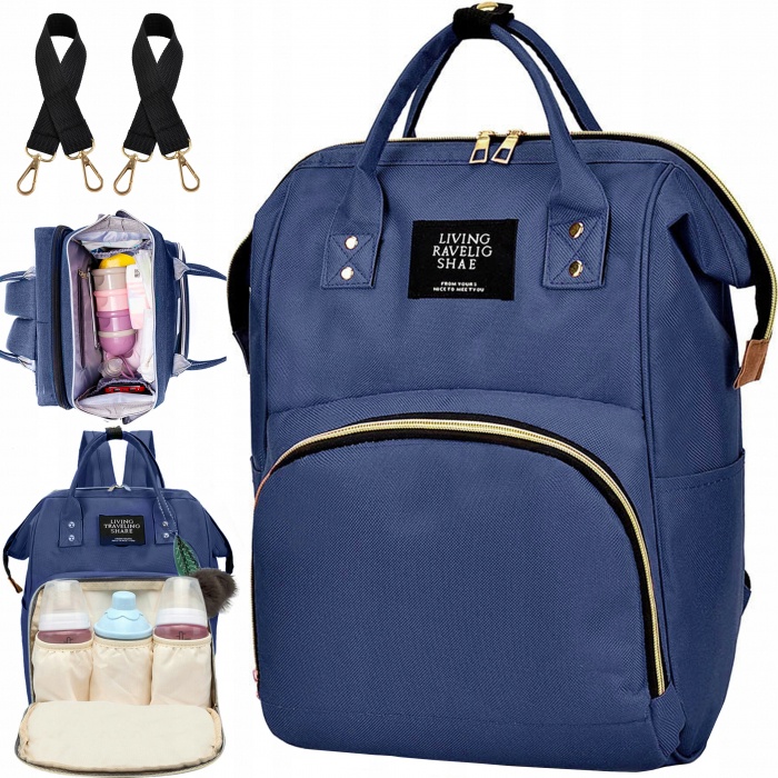 Geanta rucsac Living Share pentru mamicile de bebelusi, bleumarin - 1 | YEO