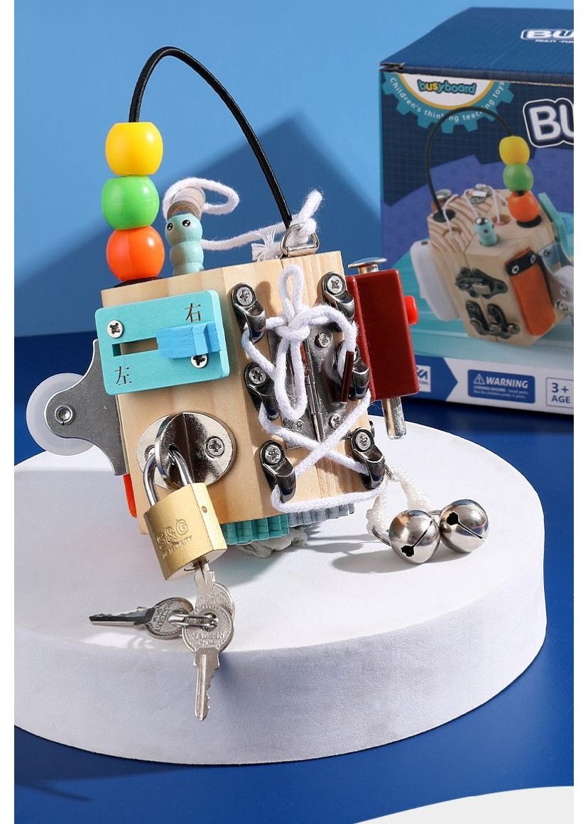Joc Cub Busy Board cu 14 activitati, multifunctional, din lemn - 2 | YEO