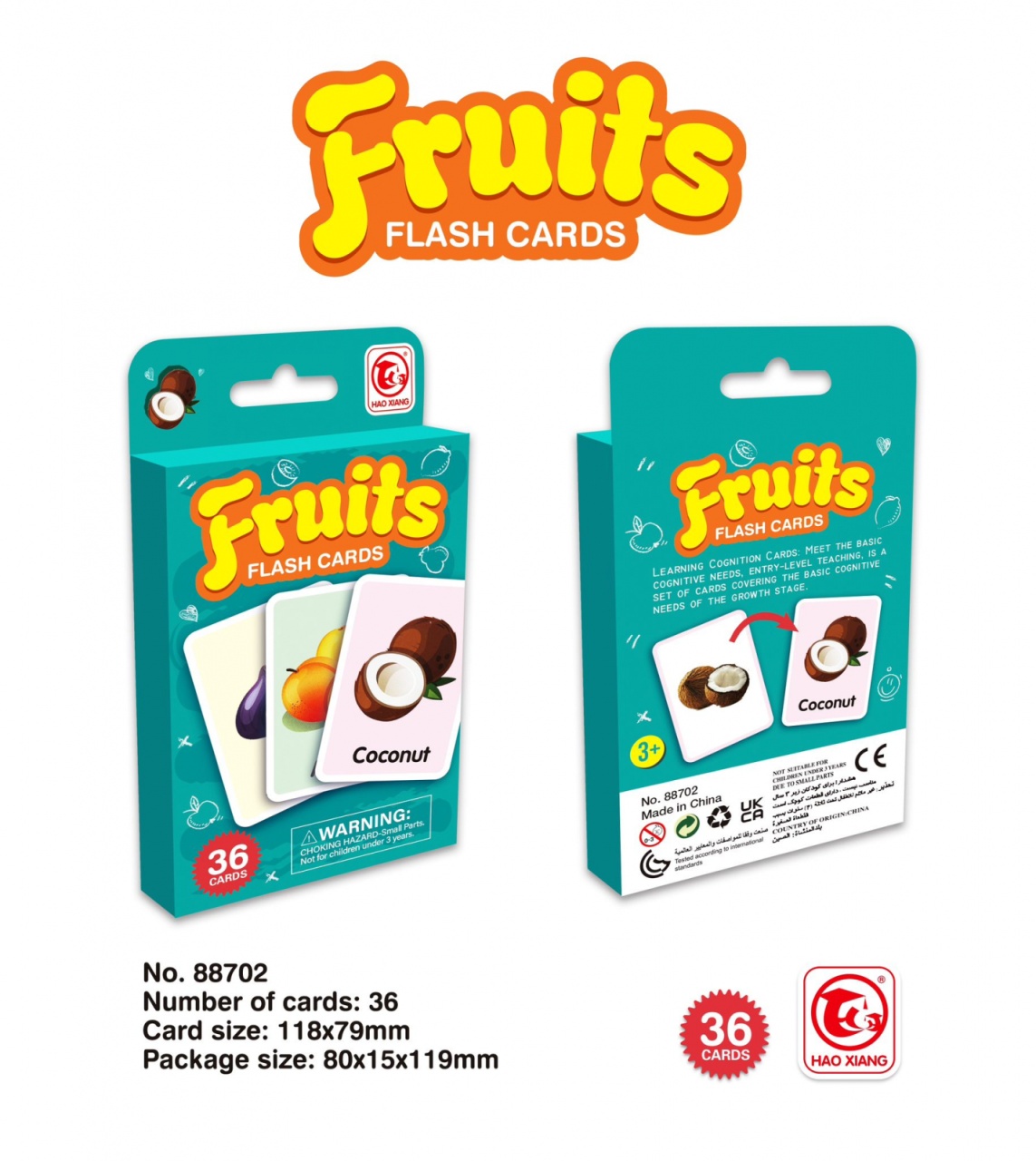 Joc educativ 36 de Carduri cognitive - 2 | YEO
