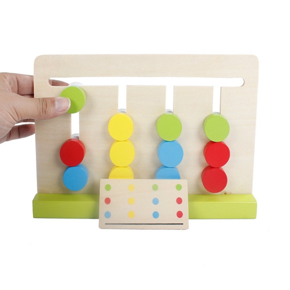 Joc Montessori Din Lemn Labirint Asociaza Culorile - 3 | YEO