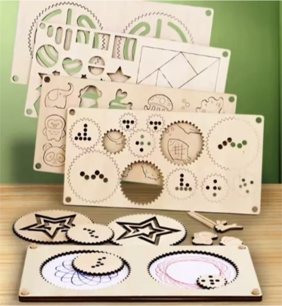 Joc Montessori Sabloane pentru Desen, din lemn - 3 | YEO