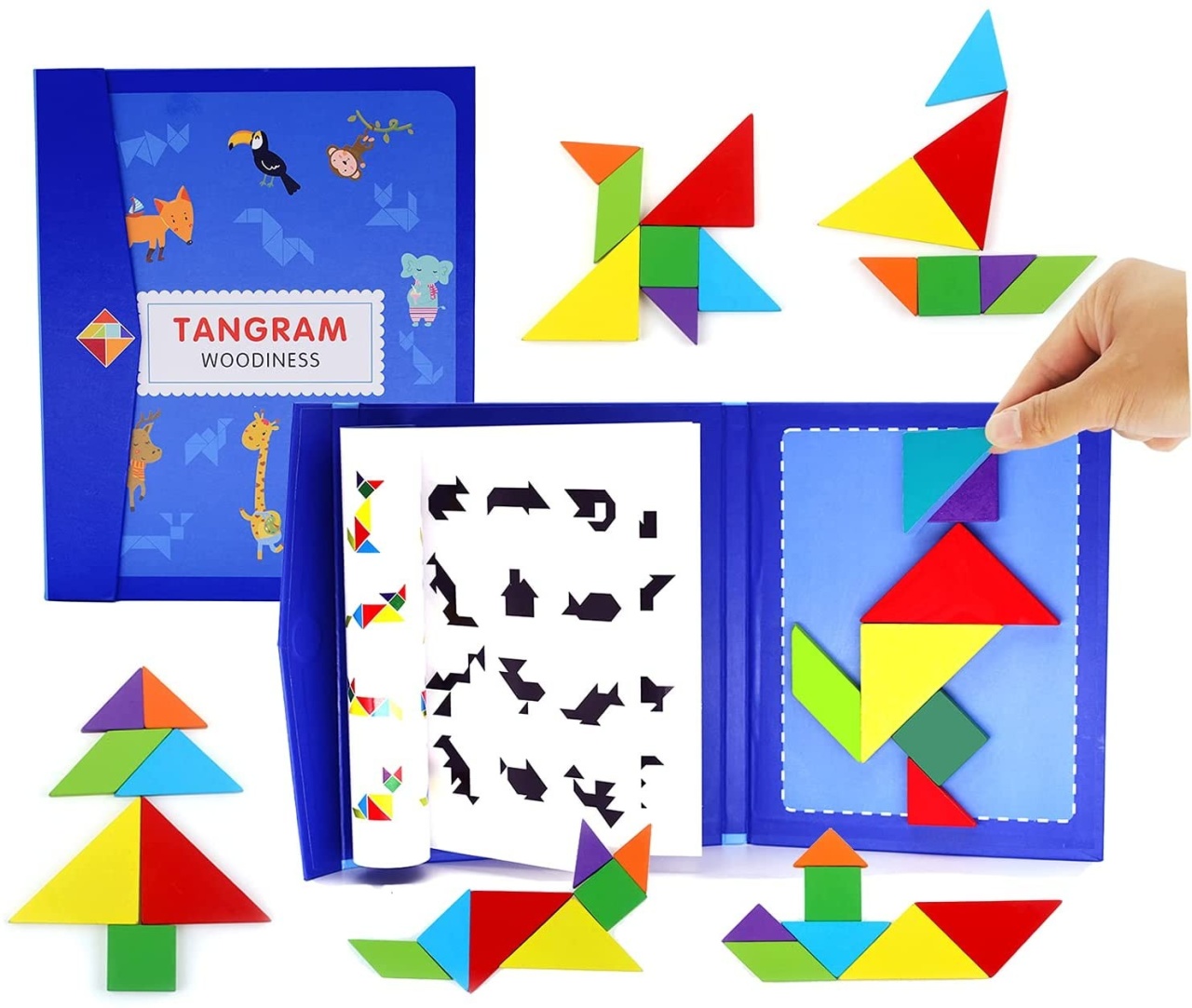 Joc Montessori, Tangram Magnetic - 5 | YEO
