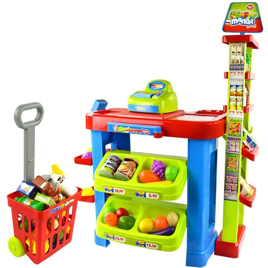 Jucarie de rol Piata SuperMarket Cu Casa De Marcat, 008-85 - 2 | YEO