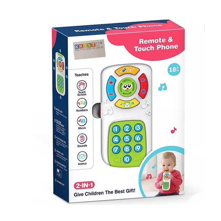 Jucarie interactiva 2 in 1, Telecomanda si Telefon Smartphone - 2 | YEO
