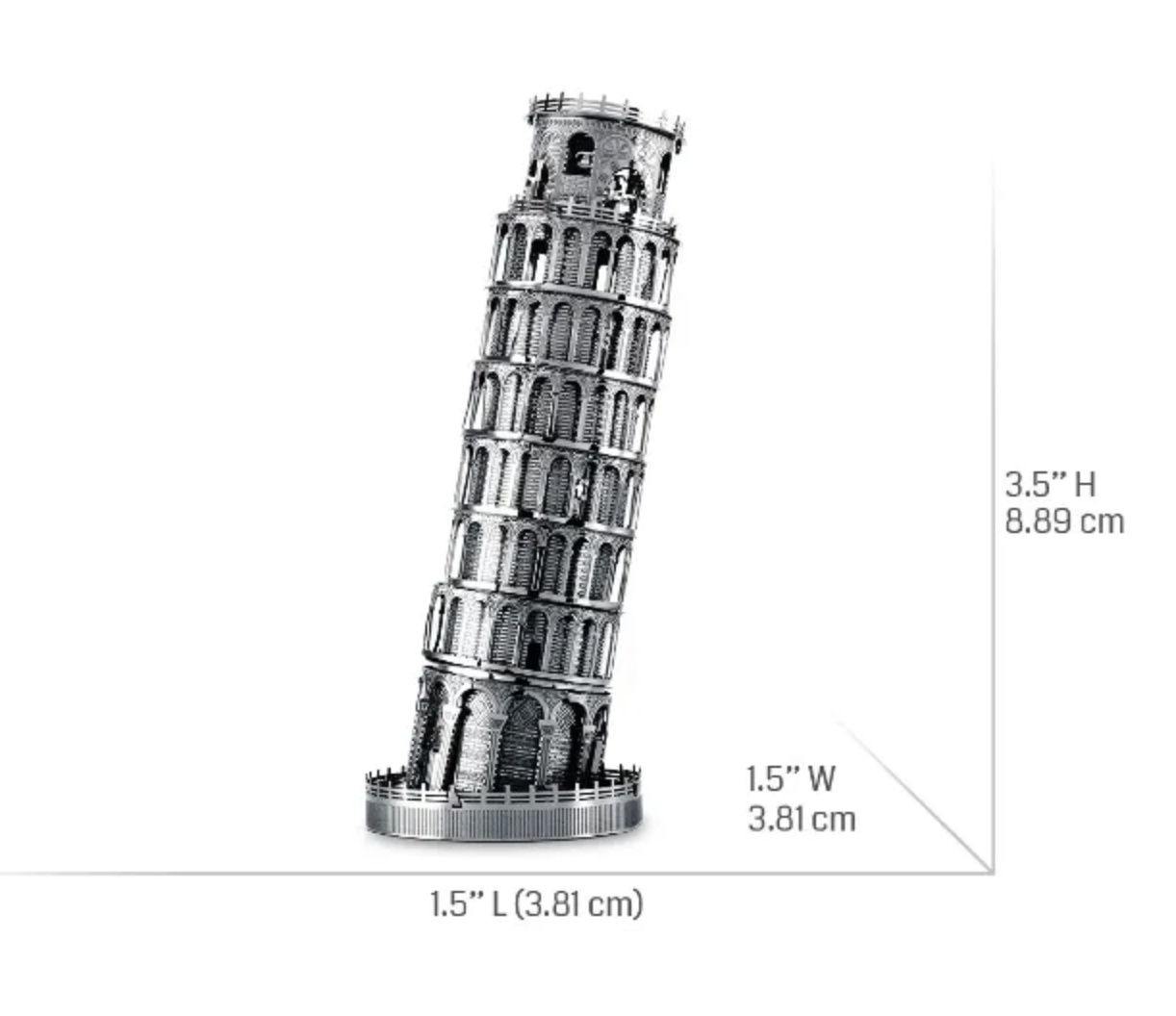 Macheta 3D Metal Turnul din Pisa, scara 1:3400 - 4 | YEO