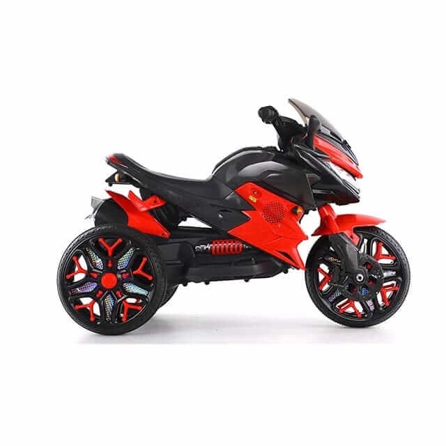 Motocicleta electrica pentru copii, doua motoare, acumulator 12V, cu muzica si lumini, 8008 rosu - 2 | YEO