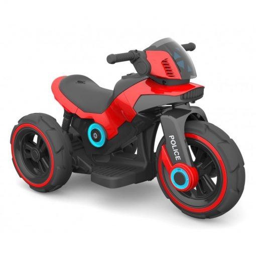 Motocicleta eléctrica pentru copii, doua motoare, acumulator 12V, cu muzica si lumini, rosu