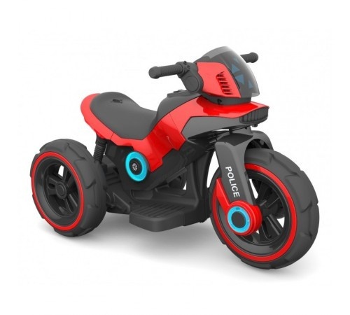 Motocicleta eléctrica pentru copii, doua motoare, acumulator 12V, cu muzica si lumini, rosu - 3 | YEO