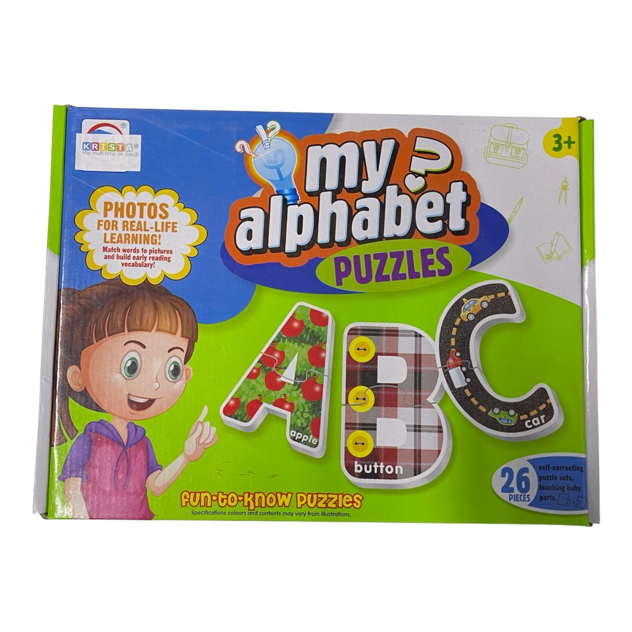 Puzzle 52 piese mari Family, cu literele alfabetului - 1 | YEO