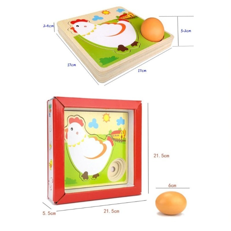 Puzzle incastru stratificat Ciclul Vietii Gainii - 3 | YEO