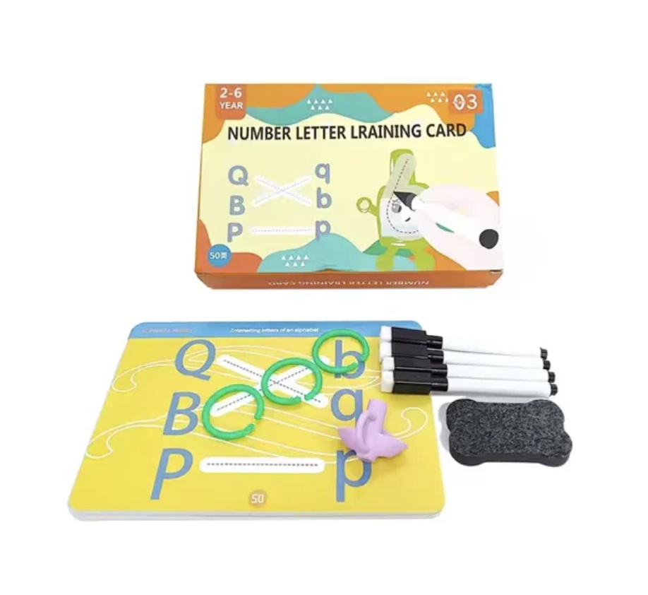 Set 26 cartonase reutilizabile pentru invatat scrierea alfabetului - 1 | YEO
