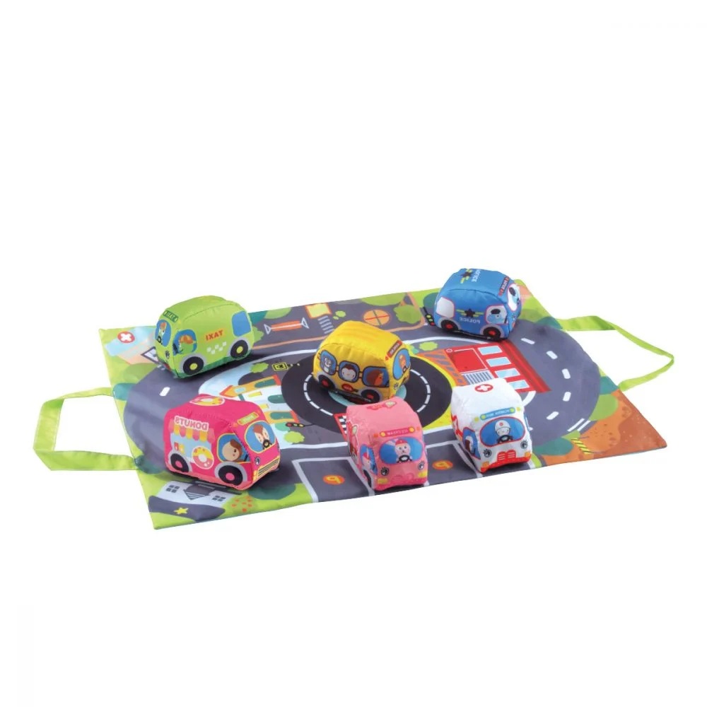 Set 6 masinute textile cu saculet - 1 | YEO