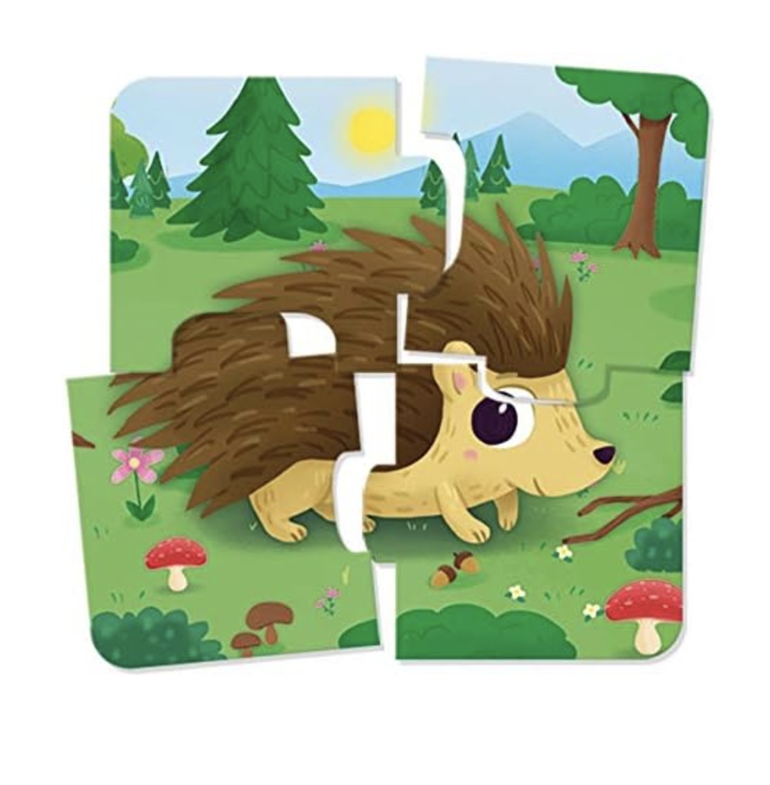 Set 6 puzzle cu animale, 24 piese mari, Baby Puzzle, 1-4 ani - 2 | YEO