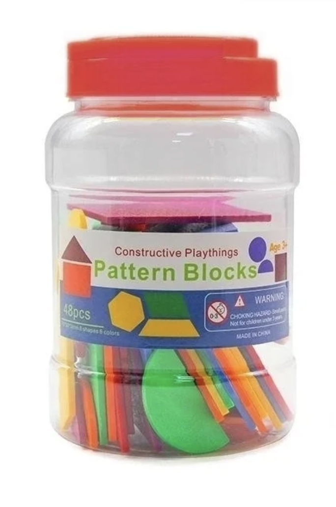 Set la Borcan cu 48 Forme Geometrice din Plastic – Activități Educative - 2 | YEO