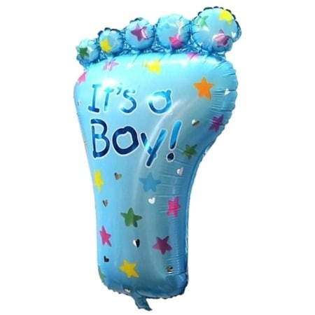 Balon din folie pentru petrecere Piciorus, It\'s a Boy, Bleu, 75 cm