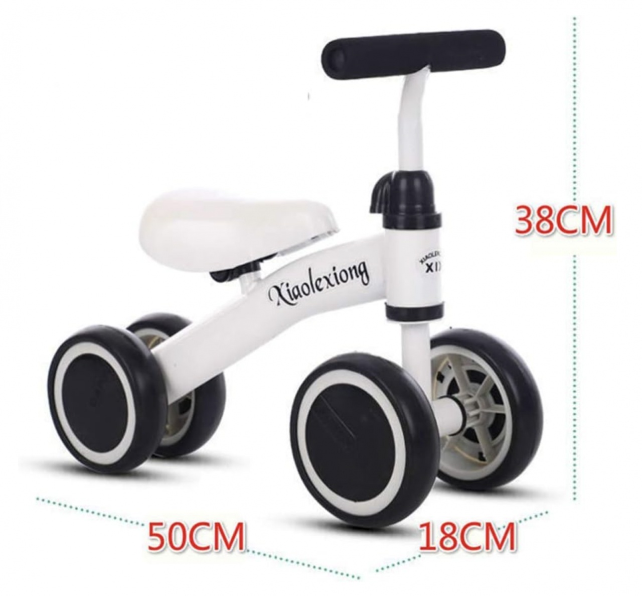 Bicicleta mini cu 4 roti, fara pedale, 1-3 ani, B04 Albastru - 3 | YEO