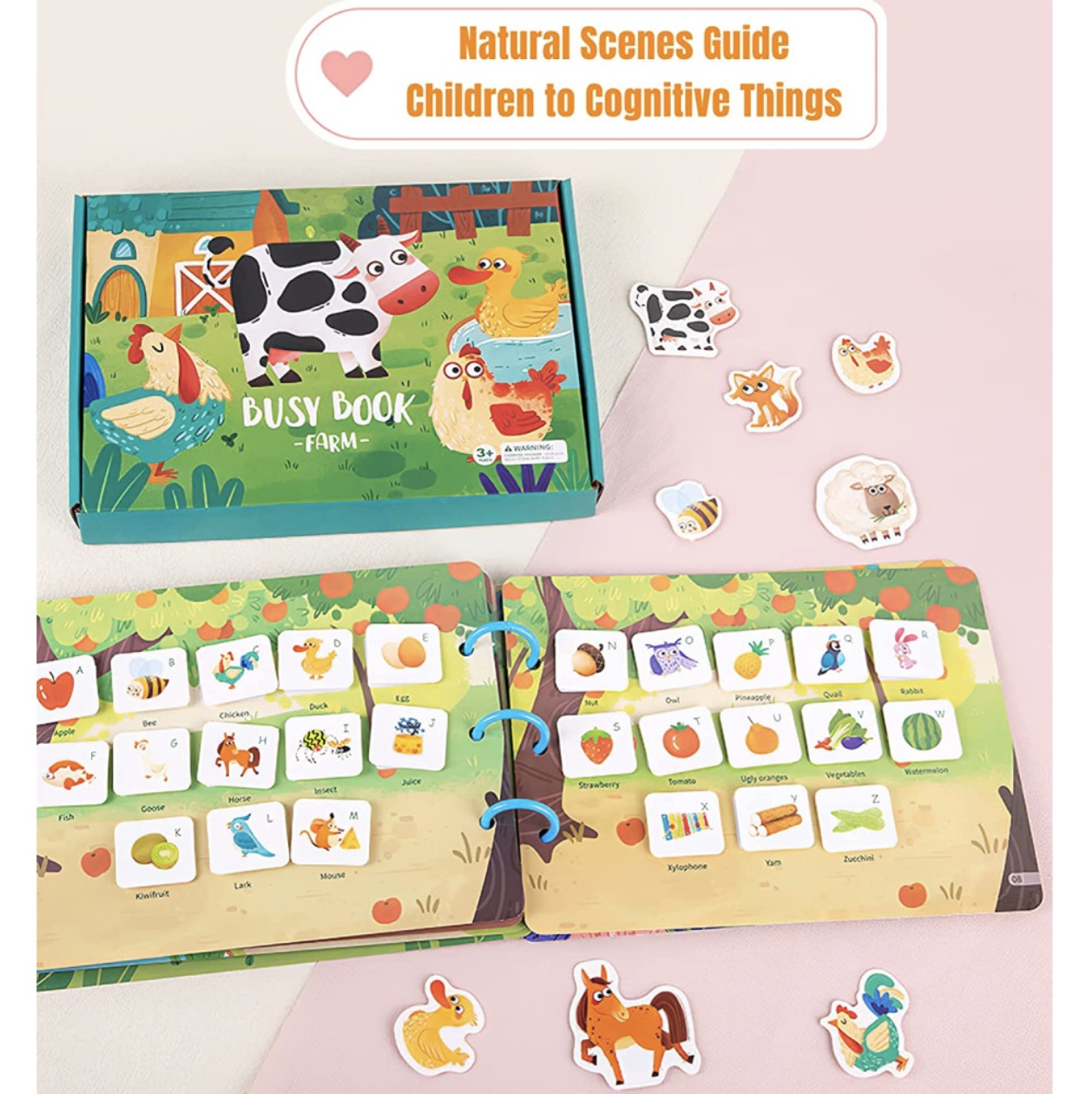 Carte educativa multifunctionala Busy Book Farm 2-6 ani - 2 | YEO