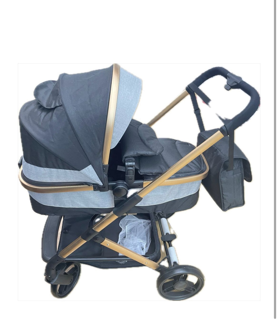 Carucior 2 in 1 transformabil landou-sport, 608 Negru - 2 | YEO