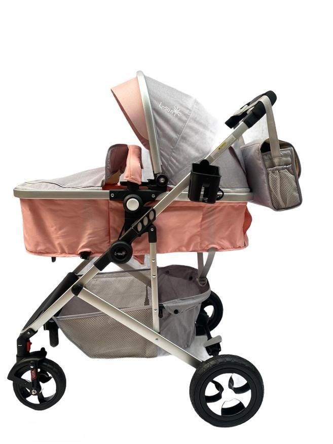 Carucior 2 in 1 transformabil landou-sport, 808 Roz - 4 | YEO
