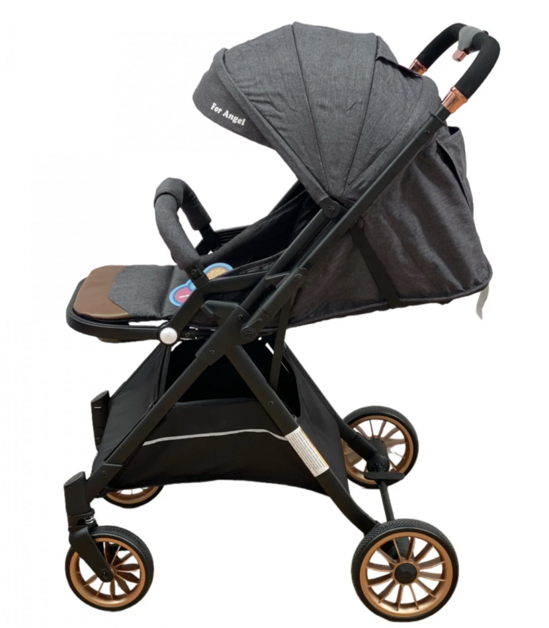 Carucior sport, cu maner reversibil, pliabil si troler, T700 For Angel, Gri - 3 | YEO