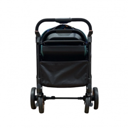 Carucior sport, cu maner reversibil, pliabil si troler, T700 For Angel, Roz cu Negru - 3 | YEO