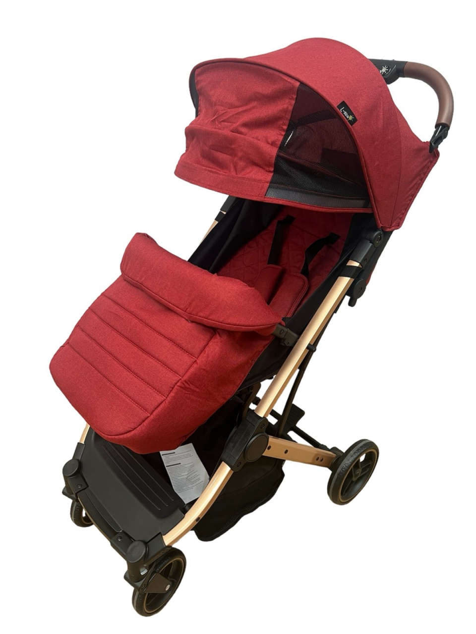 Carucior sport pliabil, tip troller, cu suspensii si husa picioare, C9 rosu