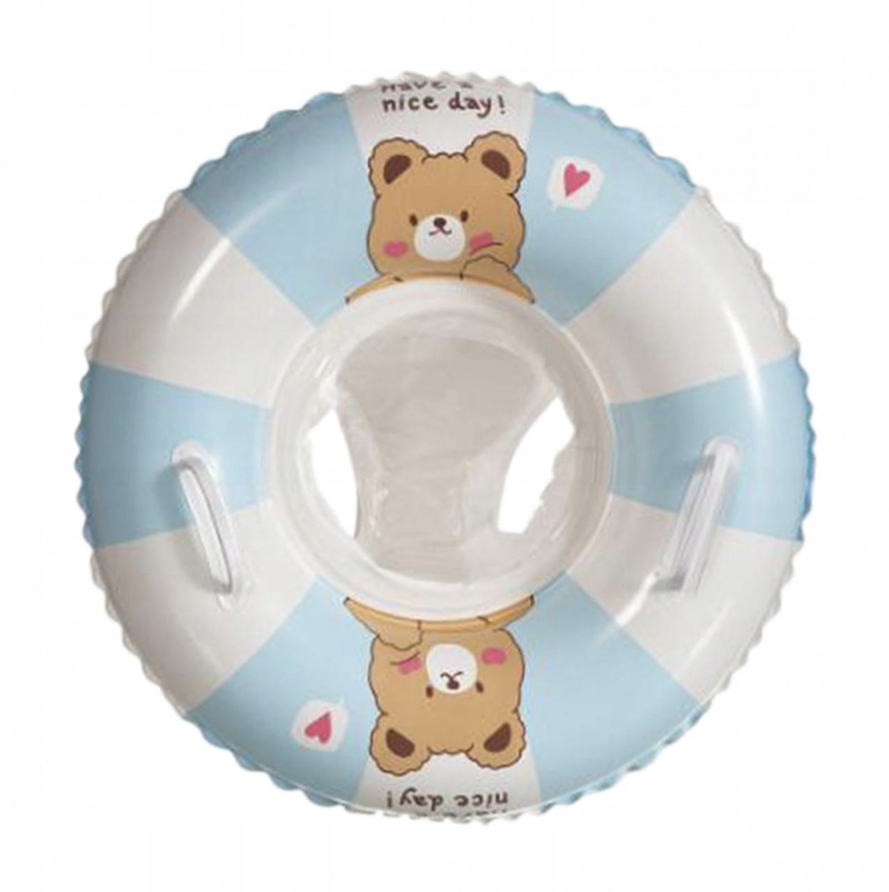 Colac Gonflabil pentru Copii cu Scaunel Interior – Summer, Model Bleu cu Alb - 2 | YEO