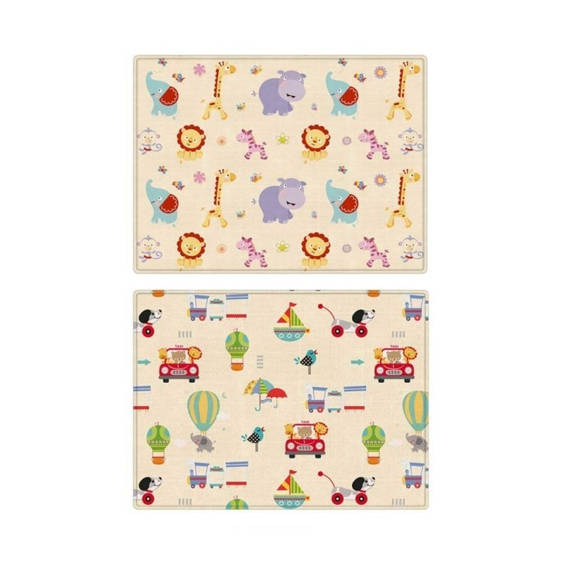 Covor Pliabil si Termoizolant Gros, Jungla si Vehiculele, 180 x 150 cm, M1, cu Doua Fete - 3 | YEO