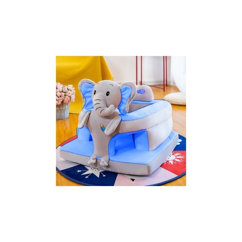 Fotoliu de sustinere bebe, din plus, cu placa de burete - Elefant bleu - 1 | YEO