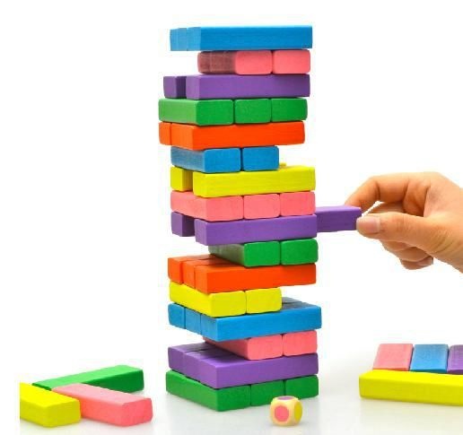 Joc Blocuri Tip Jenga Mare Color - 1 | YEO